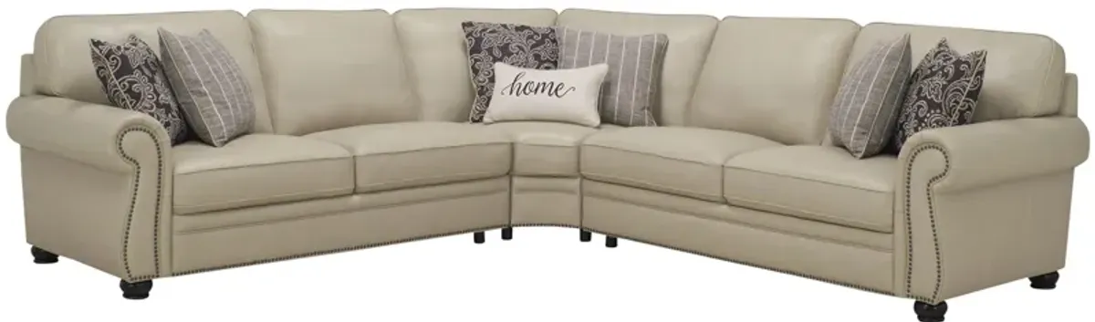 Gilmore 3-pc. Sectional in Off-White by Bellanest