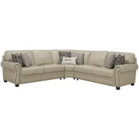 Gilmore 3-pc. Sectional in Off-White by Bellanest