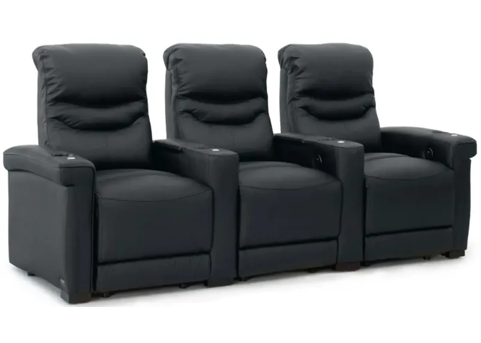 Paragon 3-pc. Power-Reclining Sectional Sofa in Black by Bellanest