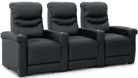 Paragon 3-pc. Power-Reclining Sectional Sofa in Black by Bellanest