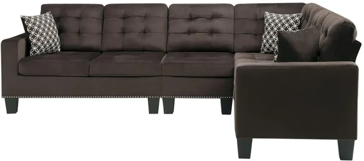 Delta 4-pc. Sectional in Chocolate by Homelegance