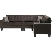Delta 4-pc Sectional in Chocolate by Homelegance