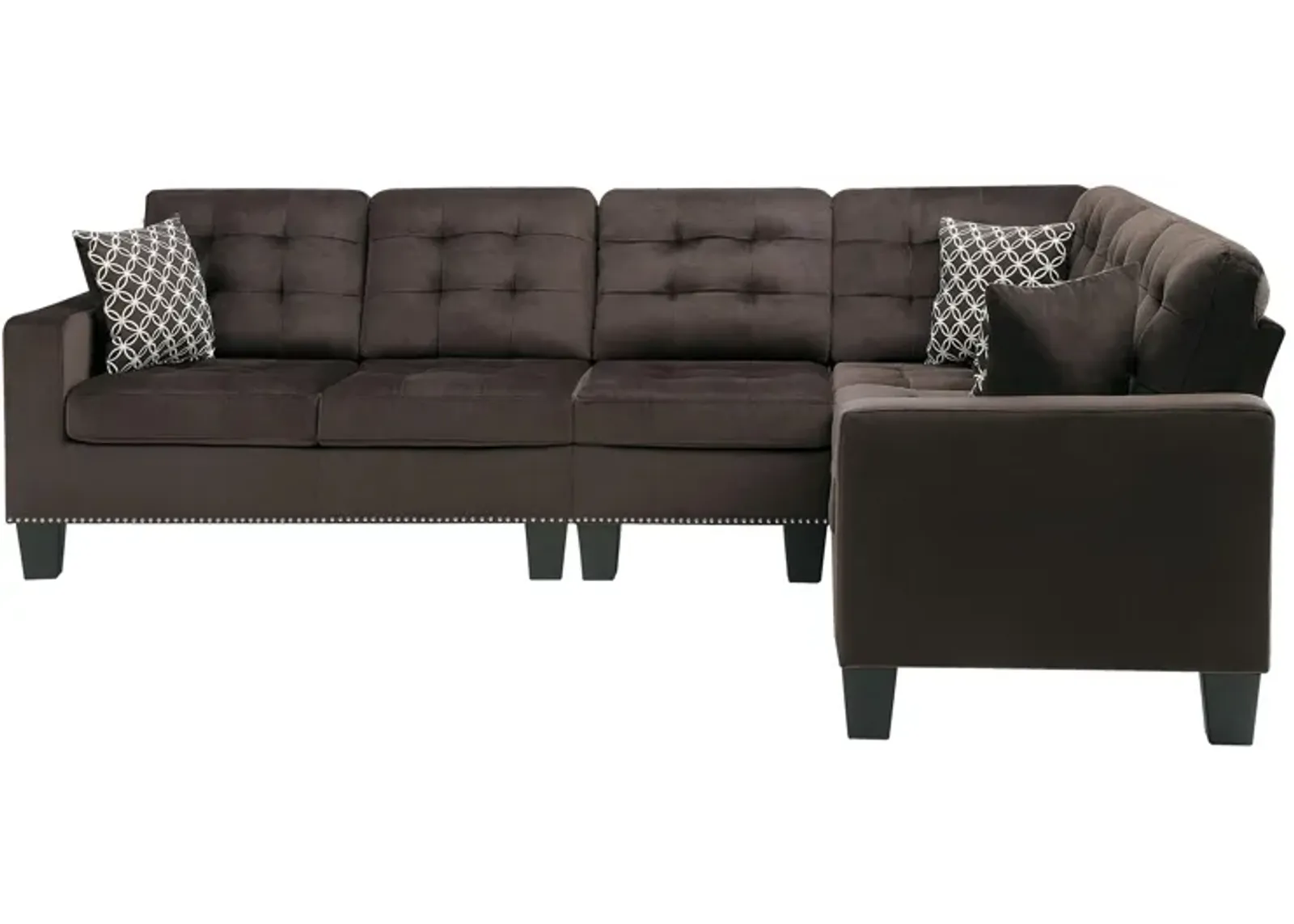 Delta 4-pc. Sectional in Chocolate by Homelegance