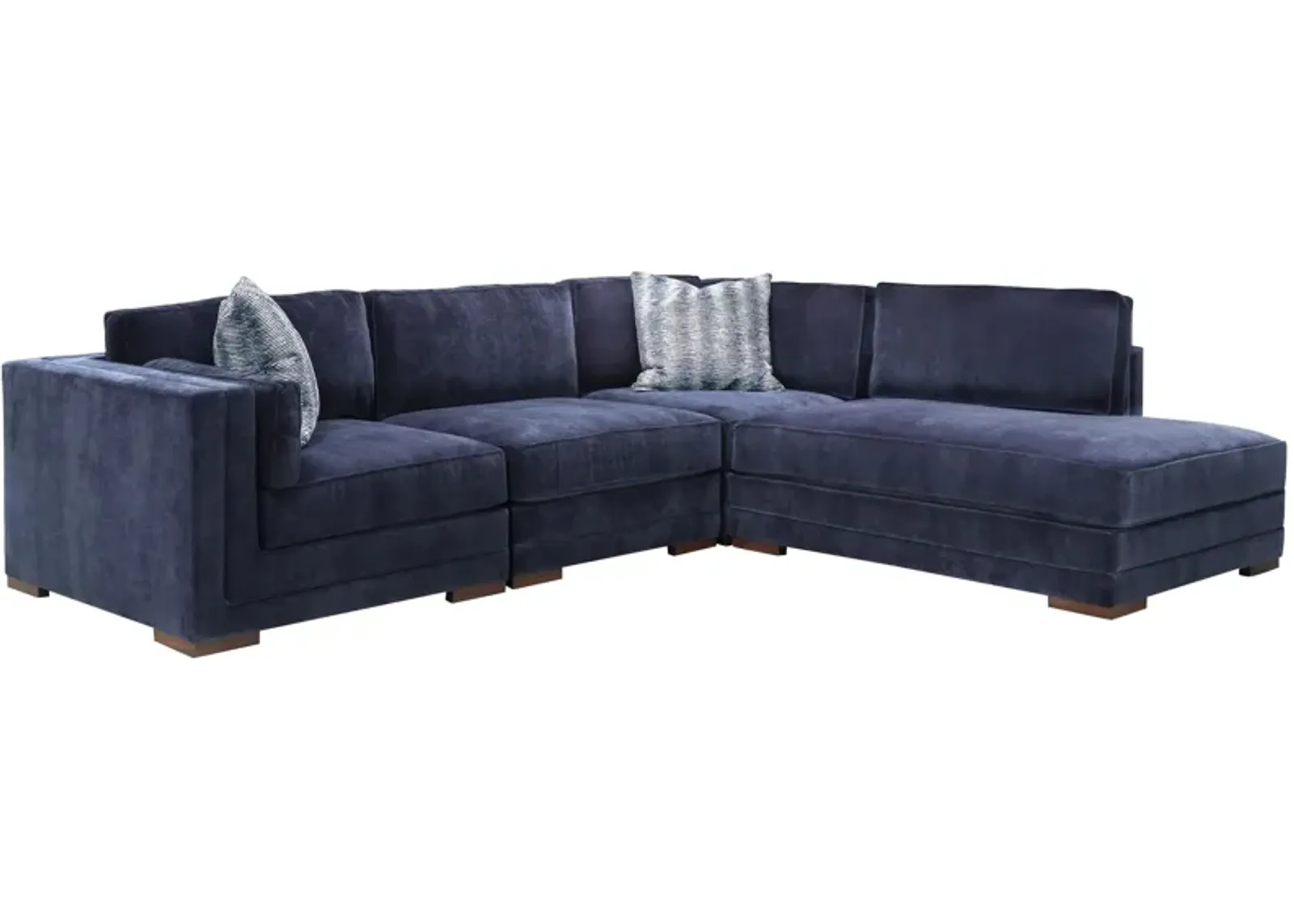 Remmi 4-pc. Sectional in Amici Indigo by Jonathan Louis