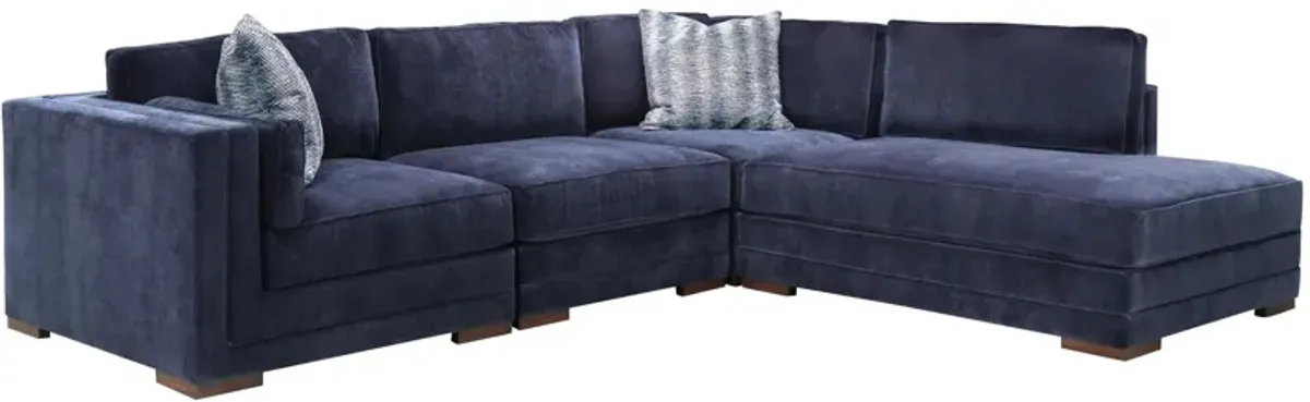 Remmi 4-pc. Sectional in Amici Indigo by Jonathan Louis