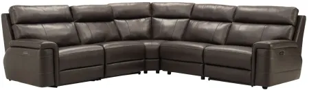 Conrad 5-pc. Sectional Sofa in Brown by Chateau D'Ax