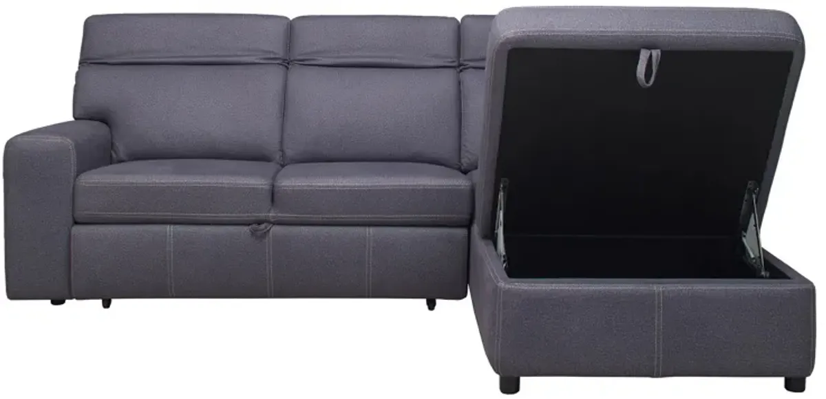 Aspen 2-pc. Right Arm Facing Sofa Chaise w/ Pop-Up Sleeper and Ratchet Headrest