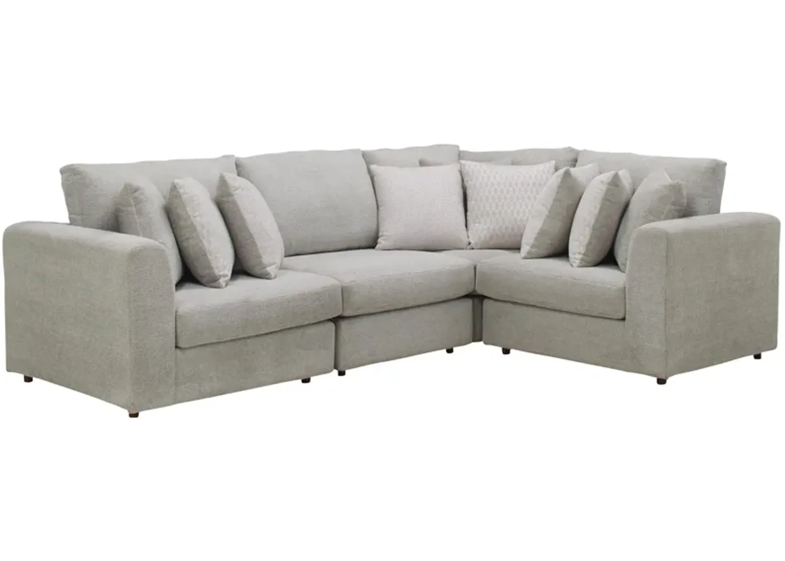 Cassio 4-pc. Sectional in Gray by Flair