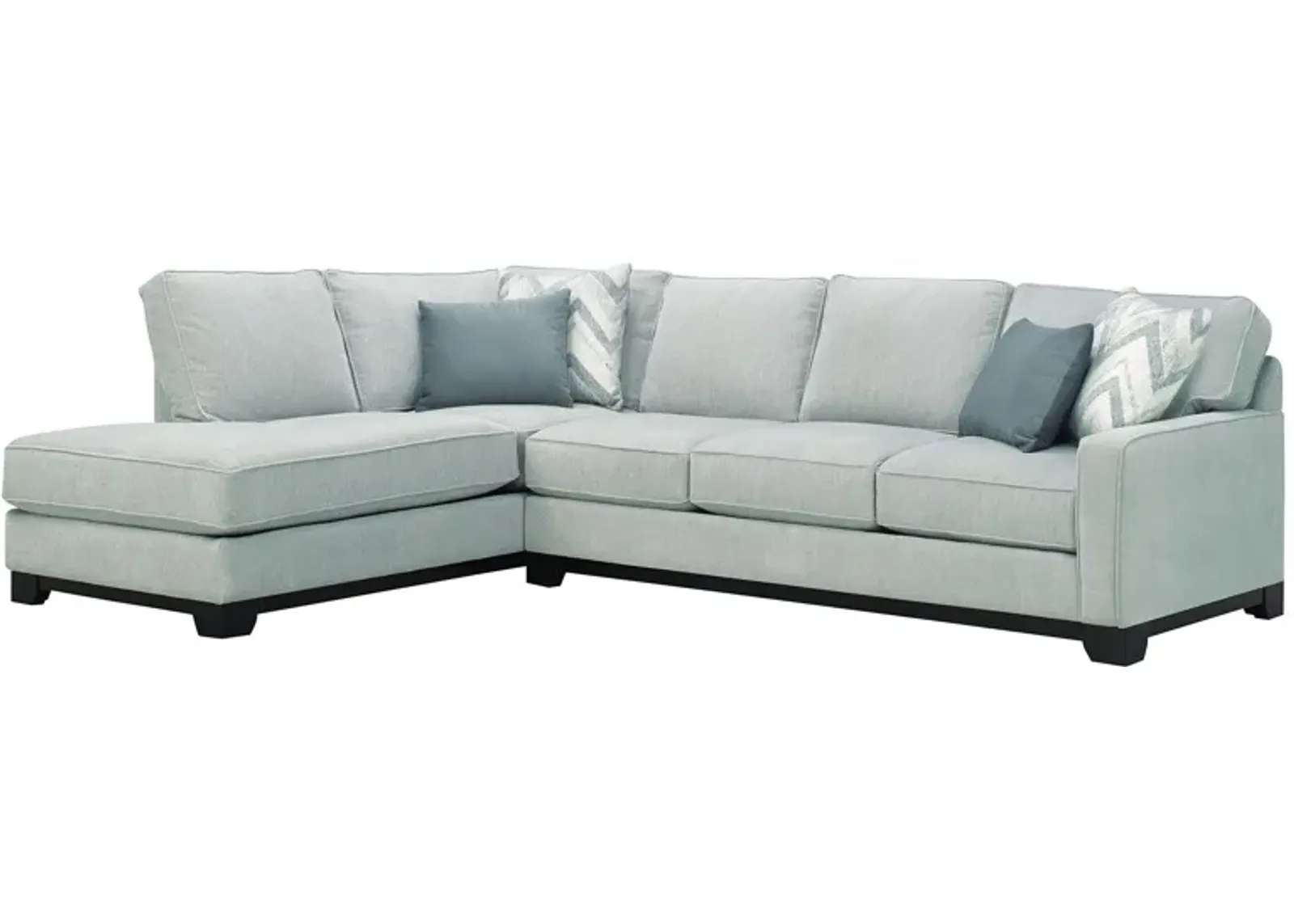 Arlo 2-pc. Sectional Sofa in Suede Dove by Jonathan Louis