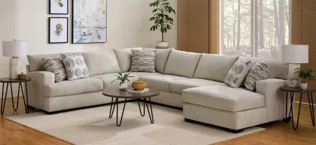 Haley 4-pc. Sectional in Haley Ivory by Style Line