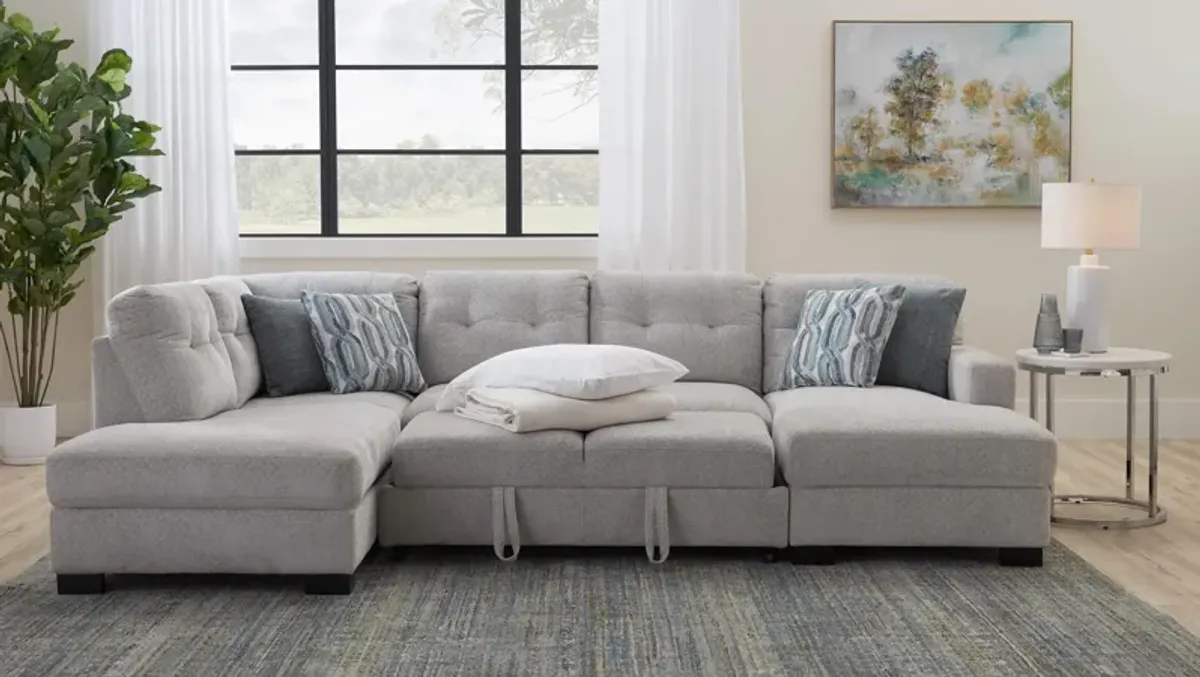 Pierce 3-pc. Sectional w/ Pop Up Sleeper