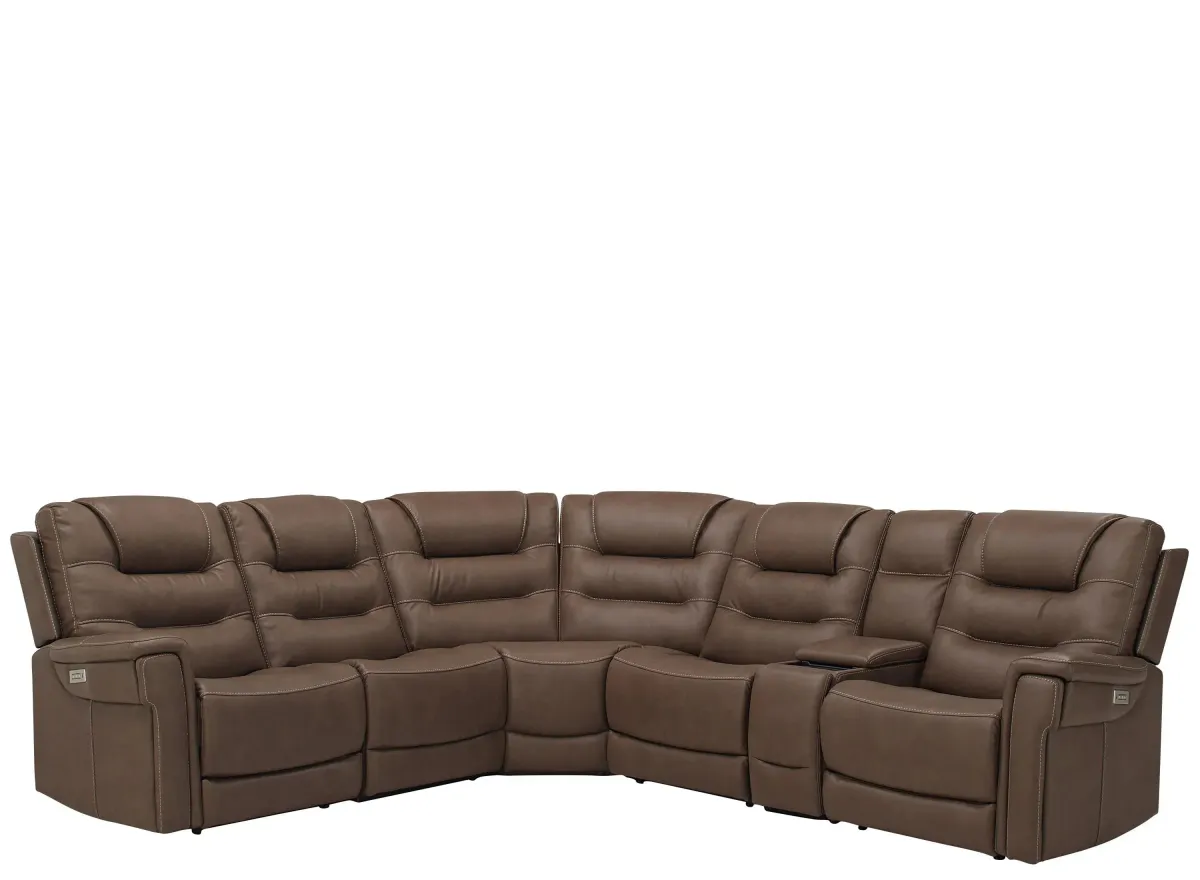 Danbury 6-pc. Power Sectional w/ Power Headrest and Lumbar Support