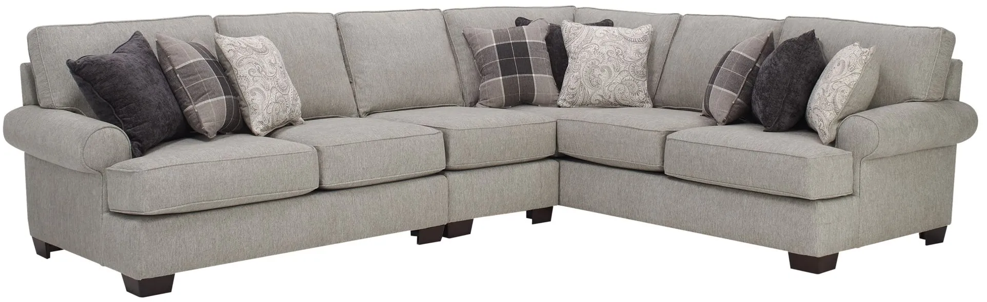 Overton 3-pc. Sectional in Gray by Alan White