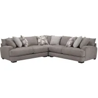 Carter 3-pc. Sectional in Brown, Beige, Gray, Off-White by Bellanest
