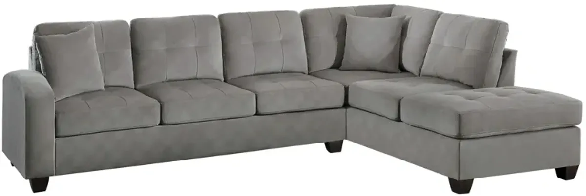 Daphine 2-pc. Sectional in Taupe by Homelegance