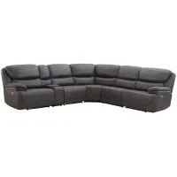 Plaza 6-Piece Sectional in Smoke Gray by Steve Silver Co.