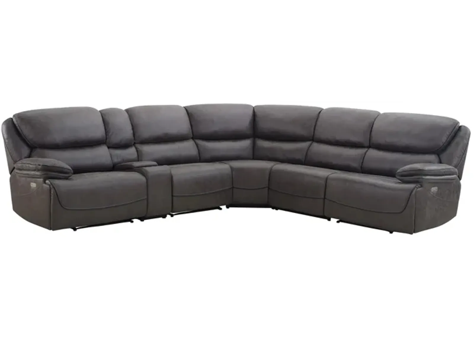 Plaza 6-pc. Sectional in Smoke Gray by Steve Silver Co.