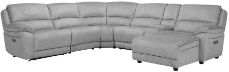 Marley 6-pc. Power Sectional in Gray by Bellanest