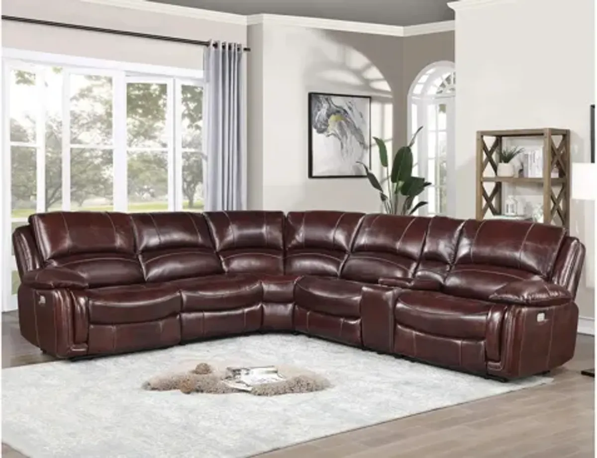 Denver Power 6-pc. Reclining Sectional Sofa