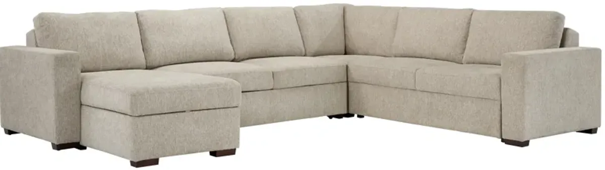 Juniper 5-pc. Reversible Pop-Up Sleeper Chaise Sectional