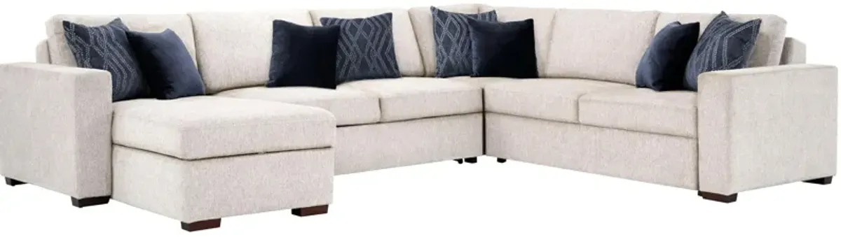Juniper 5-pc. Reversible Pop-Up Sleeper Chaise Sectional