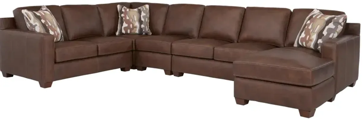 Quinton 5-pc. Leather Sectional