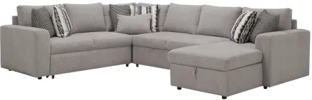 Barry 4-pc. Sectional w/ Pop-Up Sleeper in Gray by Bellanest
