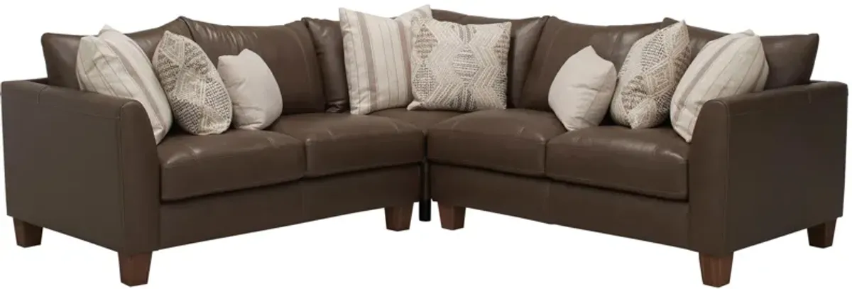 Maxwell 3-pc. Sectional in Brown by Bellanest