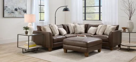 Maxwell 3-pc. Sectional in Brown by Bellanest