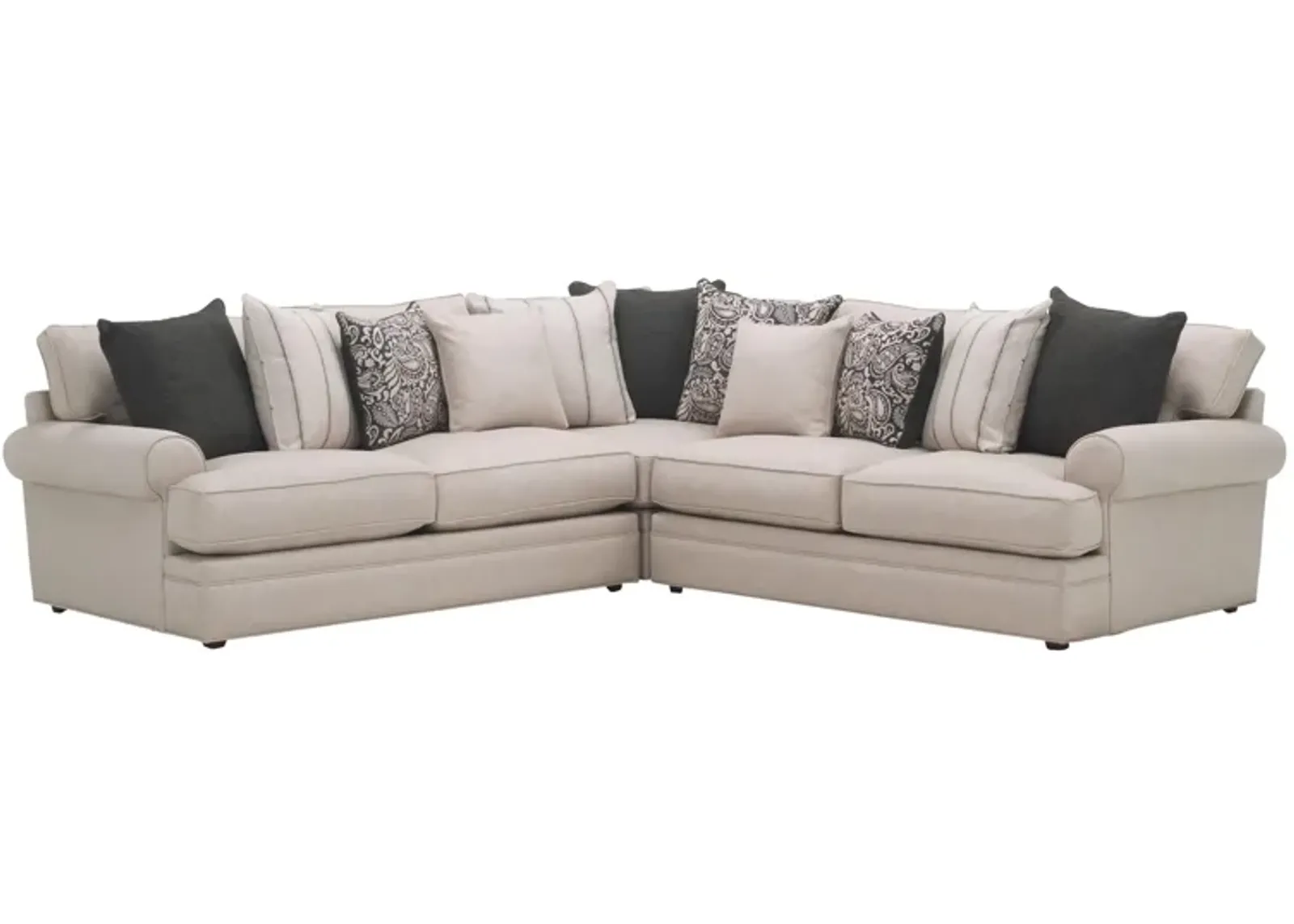 Wilkinson 3-pc. Sectional Sofa in Sugar Shack Putty by H.M. Richards