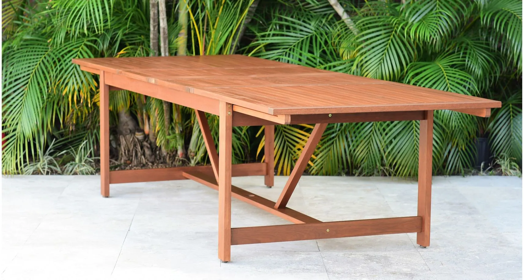 Amazonia Outdoor 9pc. Rectangular Patio Dining Table Set w/ Eucalyptus