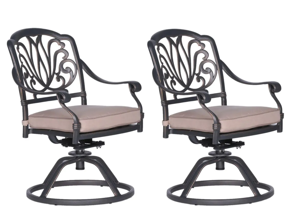 Geneva Swivel Rocker, Set of 2 in Spectrum Sand by Bellanest