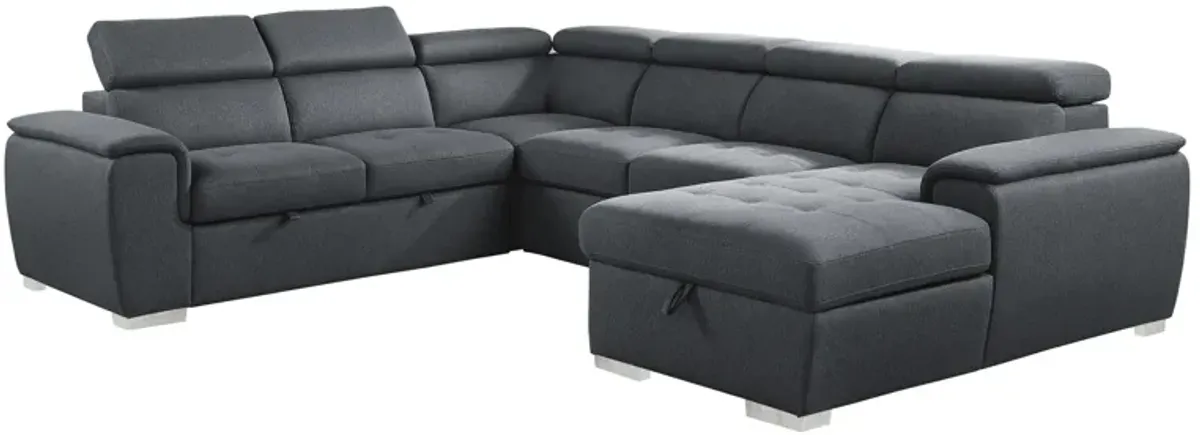 Solomon 4-pc Sectional With Pull-Out Bed