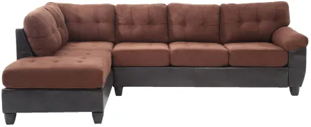 Gallant 2-pc. Reversible Sectional Sofa in Chocolate by Glory Furniture
