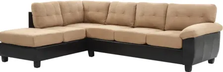 Gallant 2-pc. Reversible Sectional Sofa in Mocha by Glory Furniture