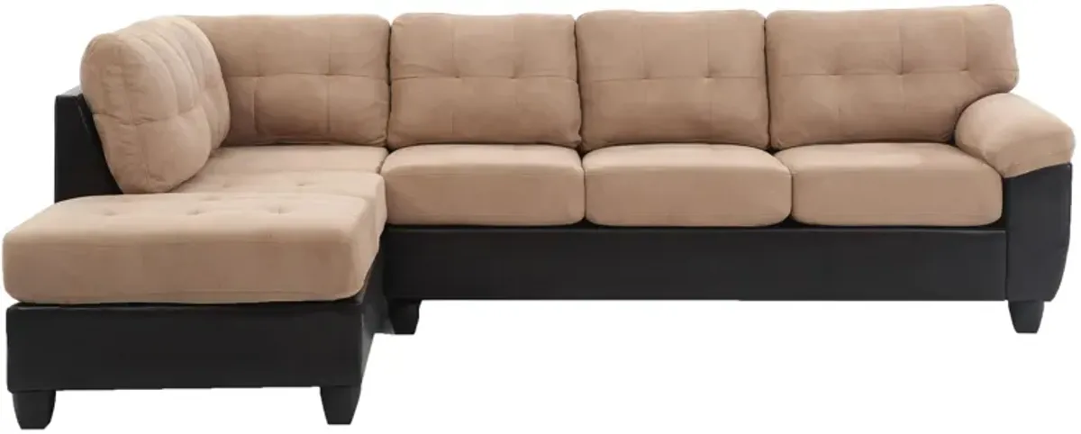 Gallant 2-pc. Reversible Sectional Sofa in Mocha by Glory Furniture