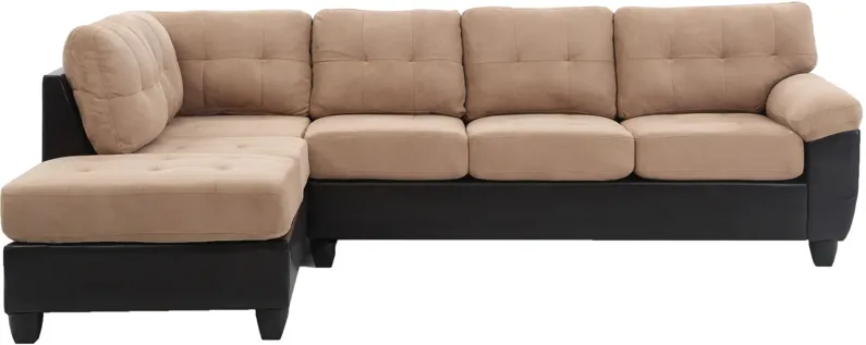 Gallant 2-pc. Reversible Sectional Sofa in Mocha by Glory Furniture