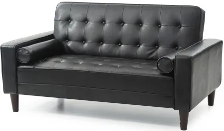 Andrews Klik Klak Loveseat in Black by Glory Furniture