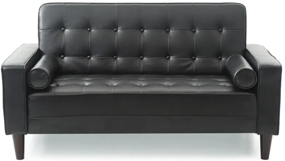 Andrews Klik Klak Loveseat in Black by Glory Furniture