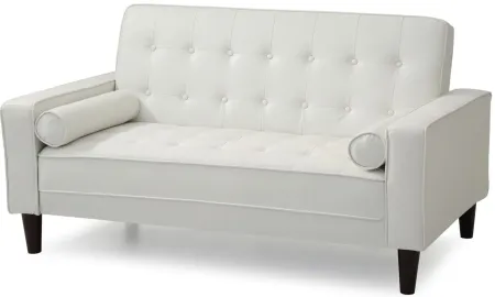Andrews Klik Klak Loveseat in White by Glory Furniture