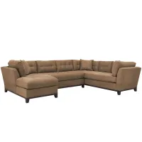 Cityscape 3-pc. Sectional in Suede So Soft Khaki by H.M. Richards