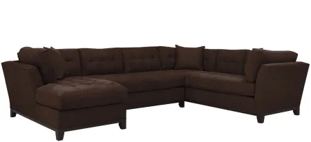 Cityscape 3-pc. Sectional in Suede So Soft Chocolate by H.M. Richards