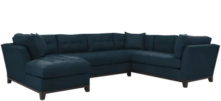 Cityscape 3-pc. Sectional in Suede So Soft Midnight by H.M. Richards