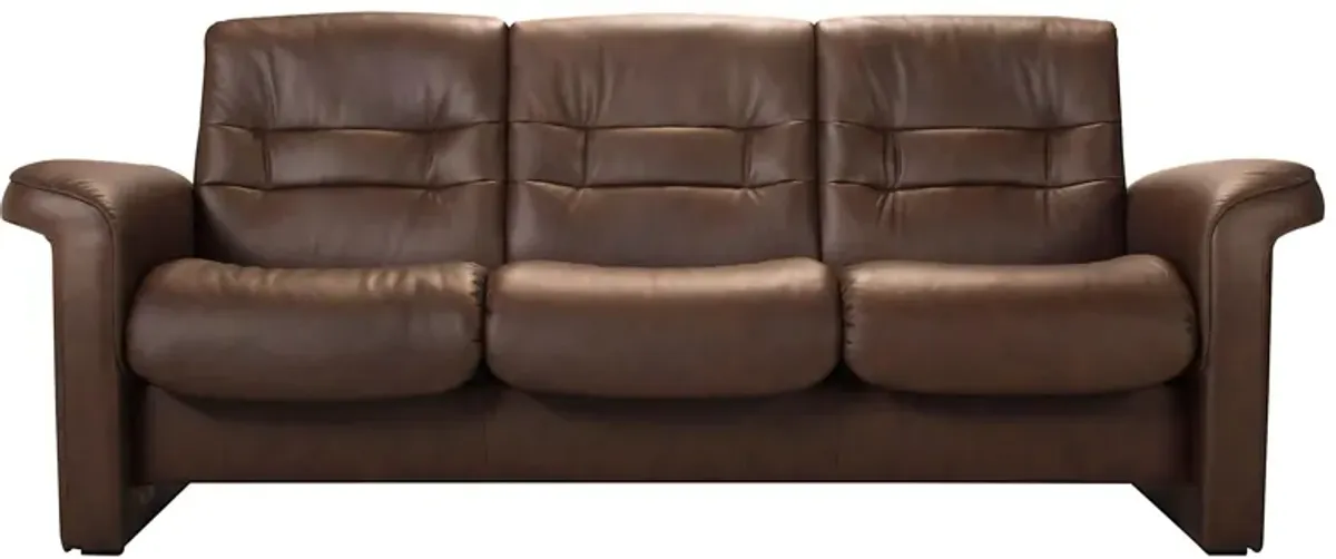 Stressless Sapphire Leather Reclining Low-Back Sofa