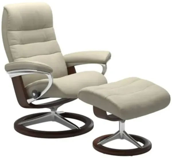 Stressless Opal Small Signature Reclining Chair and Ottoman