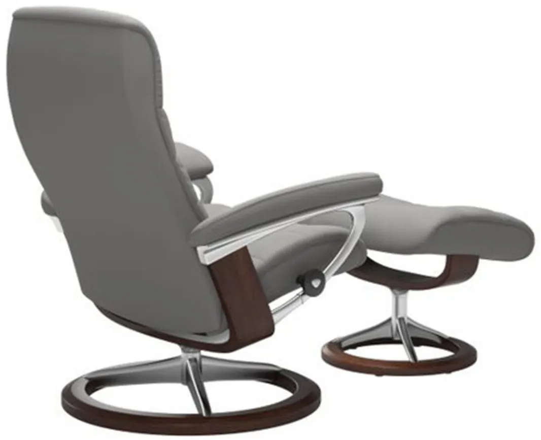 Stressless Opal Small Signature Reclining Chair and Ottoman