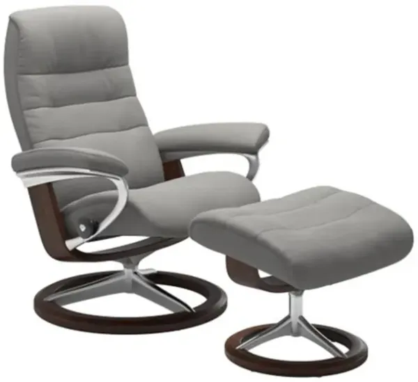 Stressless Opal Small Signature Reclining Chair and Ottoman