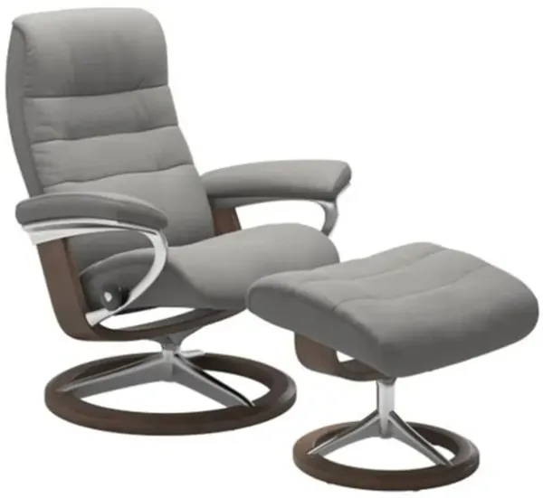 Stressless Opal Small Signature Reclining Chair and Ottoman