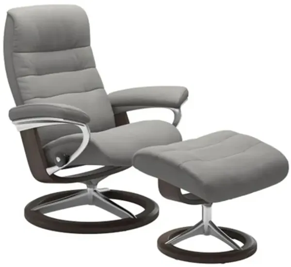Stressless Opal Small Signature Reclining Chair and Ottoman