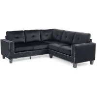 Nailer Sectional Sofa in Black by Glory Furniture